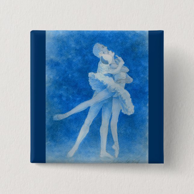 Swan Lake Pas de Deux Button (Front)