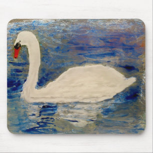 Swan Lake Reflections Mouse Pad