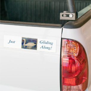 Swan Lake Reflections Personalised Bumper Sticker