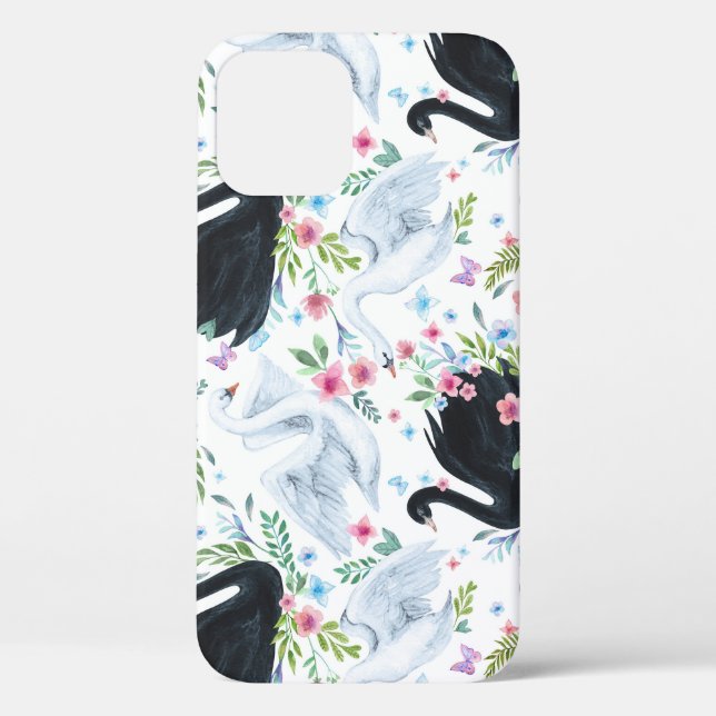 Swan Lake: Watercolor Pastel Pattern. Case-Mate iPhone Case (Back)
