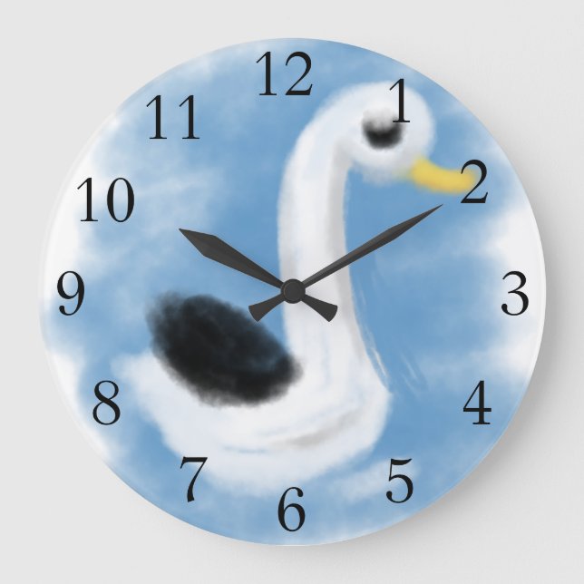 Swan Large Clock (Front)