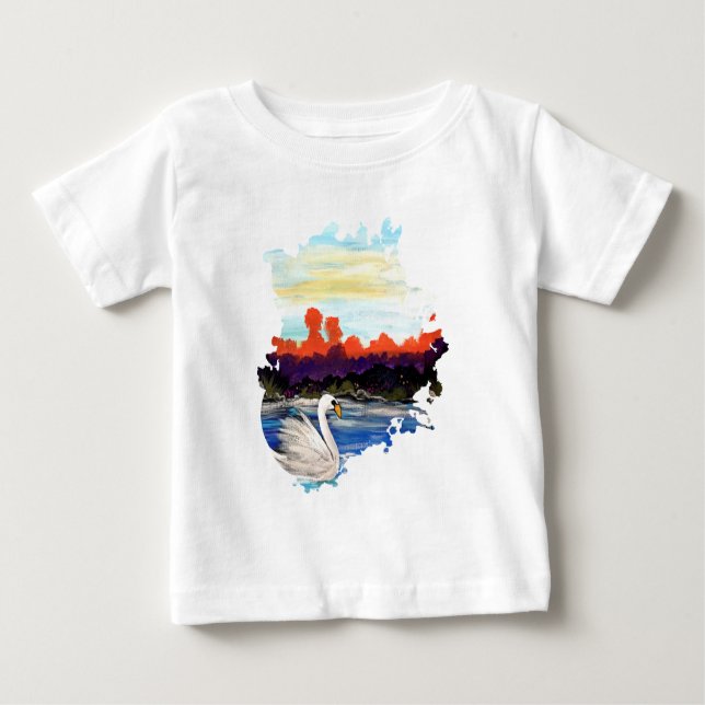 Swan Life Baby T-Shirt (Front)
