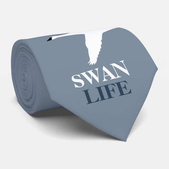 Swan Life, Elegant Swan Tie (Rolled)