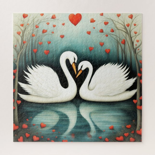 Swan Love 2 Jigsaw Puzzle (Vertical)