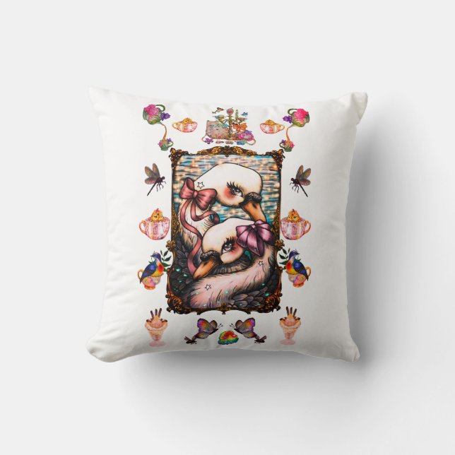 Swan Lovers Cushion (Front)