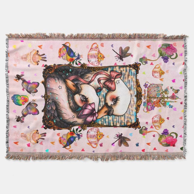 Swan lovers throw blanket (Front)