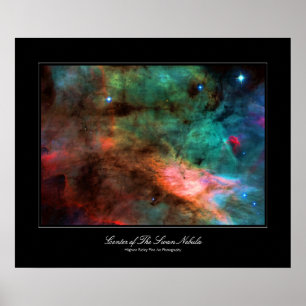 Swan Nebula making stars from gas clouds Poster