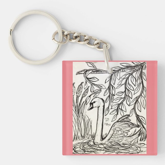 Swan of Serenity Key Ring (Front)