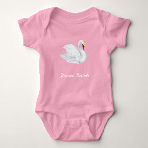 Swan Princess And Baby´s Name Baby Bodysuit