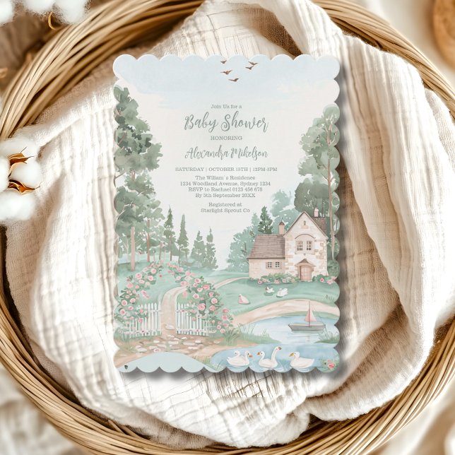 Swan Princess Baby Shower Invitation (Creator Uploaded)