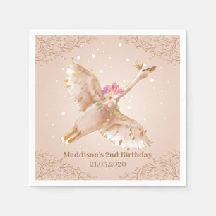 Swan Princess Baby Shower Party Napkin