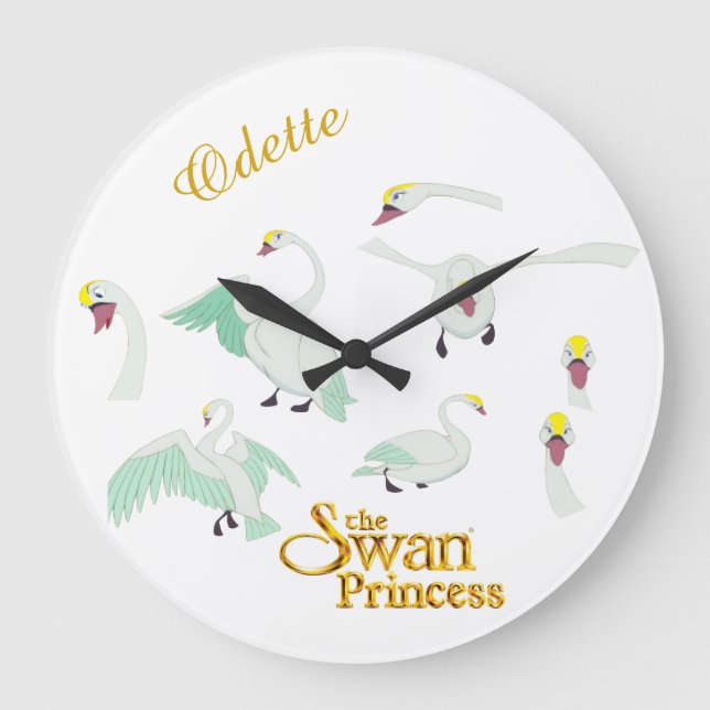 Swan Princess Odette Wall Clock (Front)
