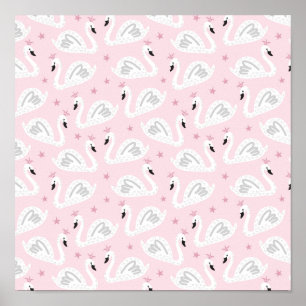 Swan Princess Scrapbook Paper 12"x12" Poster