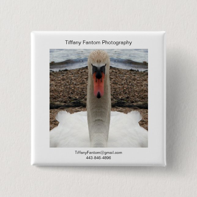 Swan Promo Piece 15 Cm Square Badge (Front)