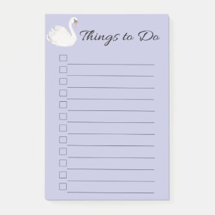 Swan Purple Things To Do Post-it Notes