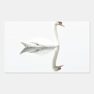 Swan Rectangular Sticker
