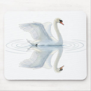 Swan Reflection Mouse Pad