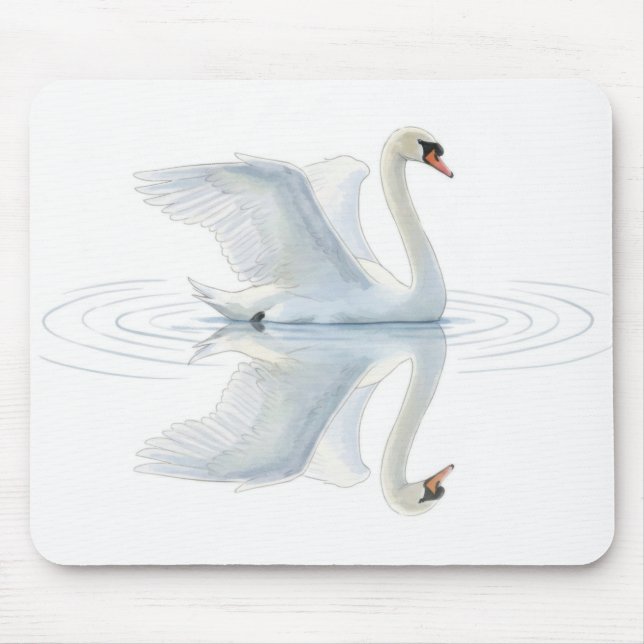 Swan Reflection Mouse Pad (Front)