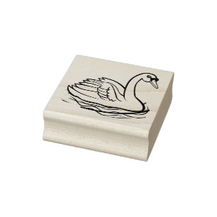 Swan Rubber Stamp