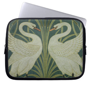 'Swan, Rush and Iris' wallpaper design Laptop Sleeve