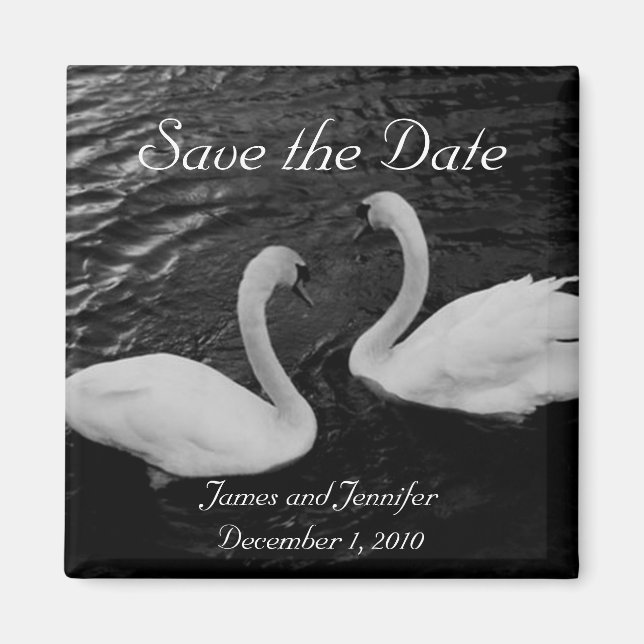 Swan Save the Date Magnet (Front)