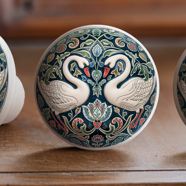 Swan Serenade Ceramic Knob Pull (Creator Uploaded)