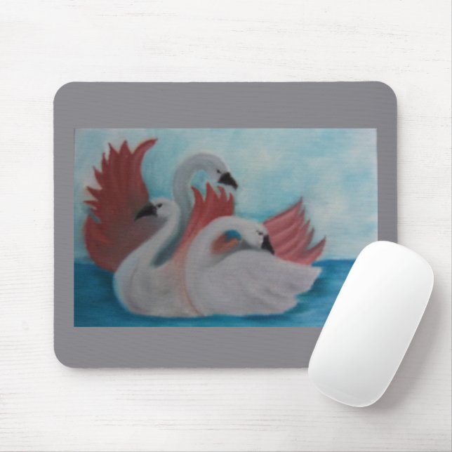 Swan Show Mouse Pad (With Mouse)