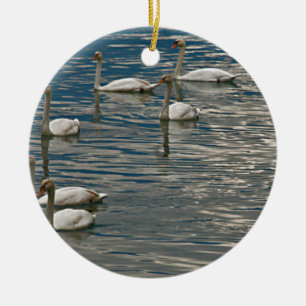 Swan Song Ceramic Tree Decoration