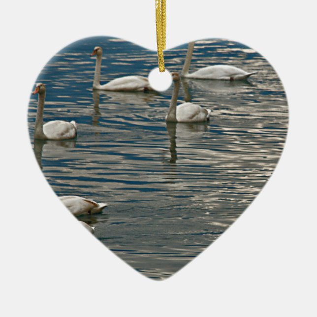 Swan Song Ceramic Tree Decoration (Front)