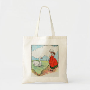 Swan, Swan Over the Sea Mother Goose Nursery Rhyme Tote Bag
