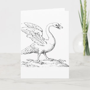 Swan Symbol of Love and Fidelity Fine Art Card