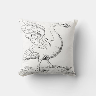 Swan Symbol of Love and Fidelity Fine Art Cushion