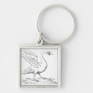 Swan Symbol of Love and Fidelity Fine Art Key Ring