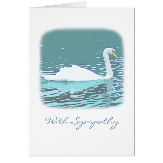 Swan Sympathy card (Front)