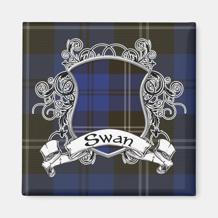 Swan Tartan Coat of Arms Wall Hanging Banner