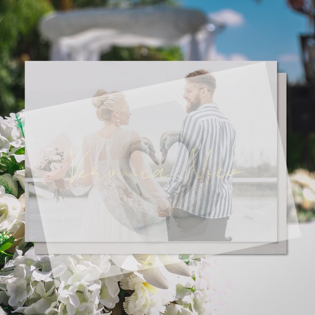 Swan Vellum Overlay Paper Vellum Invitations (Vellum Overlay Paper Vellum Invitations)