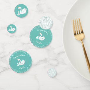 Swan Vintage Baby Shower Confetti