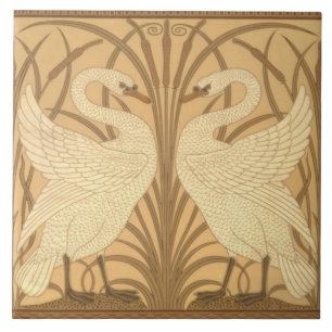 Swan wallpaper design ceramic tile