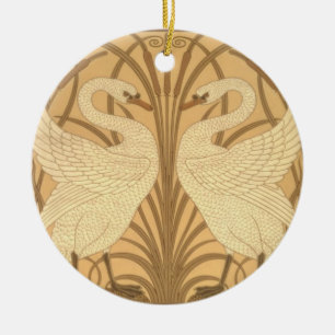 Swan wallpaper design ceramic tree decoration