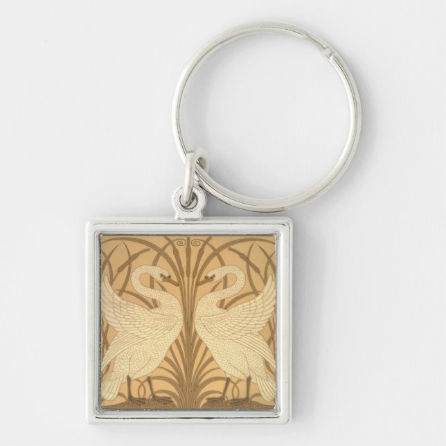 Swan wallpaper design key ring (Front)
