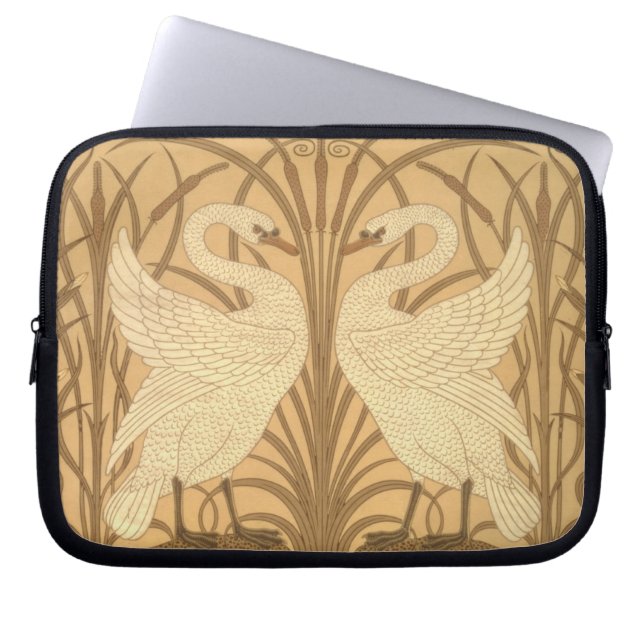 Swan wallpaper design laptop sleeve (Front)