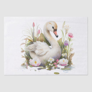 Swan Watercolor Tissue Paper