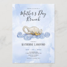 Swan watercolour mother's day brunch