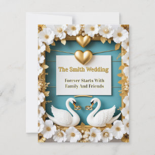 Swan Wedding Frame For Luxury Wedding Decor ✨ RSVP Card