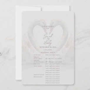 Swan Wedding Program Full
