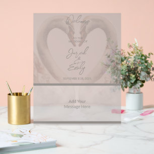 Swan Wedding Welcome Acrylic Sign