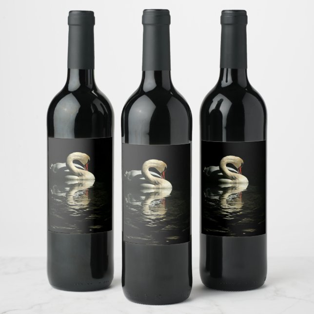 Swan Wine Label (Bottles)