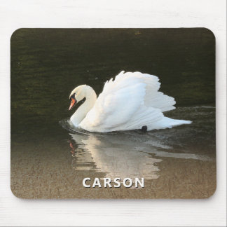 Swan with Reflection on Water Mouse Pad