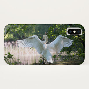 Swan with Wings Spread iPhone X Case