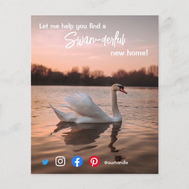 swan wonderful awesome real estate agent marketing flyer (Front)